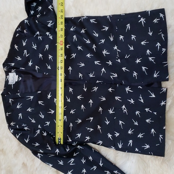 Vintage Via Sant Andrea Blue&white Blazer with shoulder Pads Size 10 - Picture 3 of 7